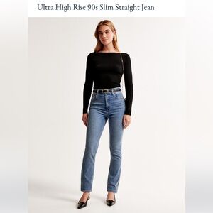 Abercrombie ultra high rise 90s slim straight jean